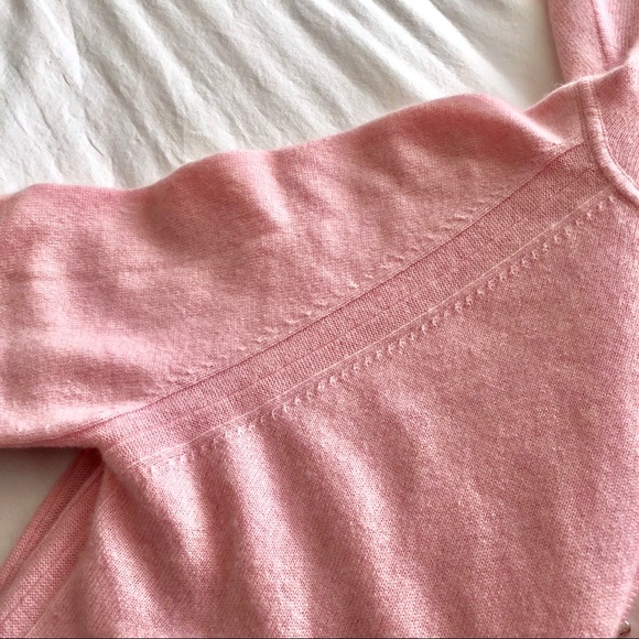100% cashmere soft pink zip up hoodie - Picture 4 of 4